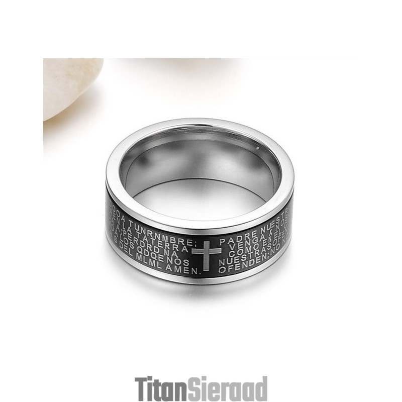 De King Of Quantity Mannelijke Kruis Titanium Ring De King Of Quantity Mannelijke Kruis Titanium Ring