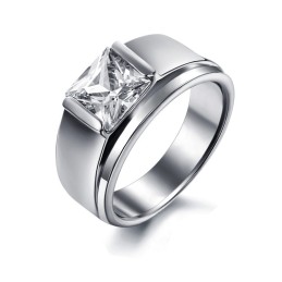 Om Te Genieten Van Een Hoge Reputatie In Binnen- En Buitenland: Een Vrouwelijke Titanium Ring Met Strass