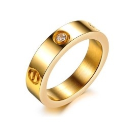 Titanium Ring Met Diamant Verkoopt Wereldwijd Goed