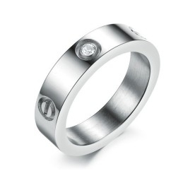 Titanium Ring Met Diamant Verkoopt Wereldwijd Goed