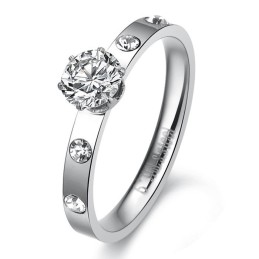 Kwaliteit En Kwantiteit Gegarandeerde Vrouwelijke Titanium Ring Met Strass