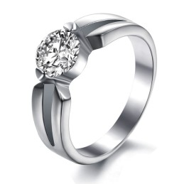 Betrouwbare Reputatie Vrouwelijke Titanium Ring Met Strass