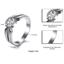 Betrouwbare Reputatie Vrouwelijke Titanium Ring Met Strass