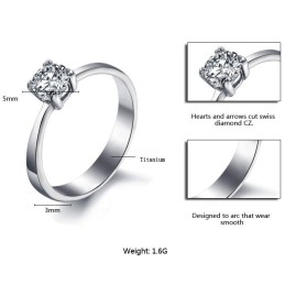 Kwaliteit En Kwantiteit Gegarandeerde Vrouwelijke Titanium Ring Met Strass