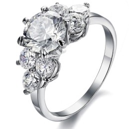 Hoogwaardige Titanium Ring Met Strass