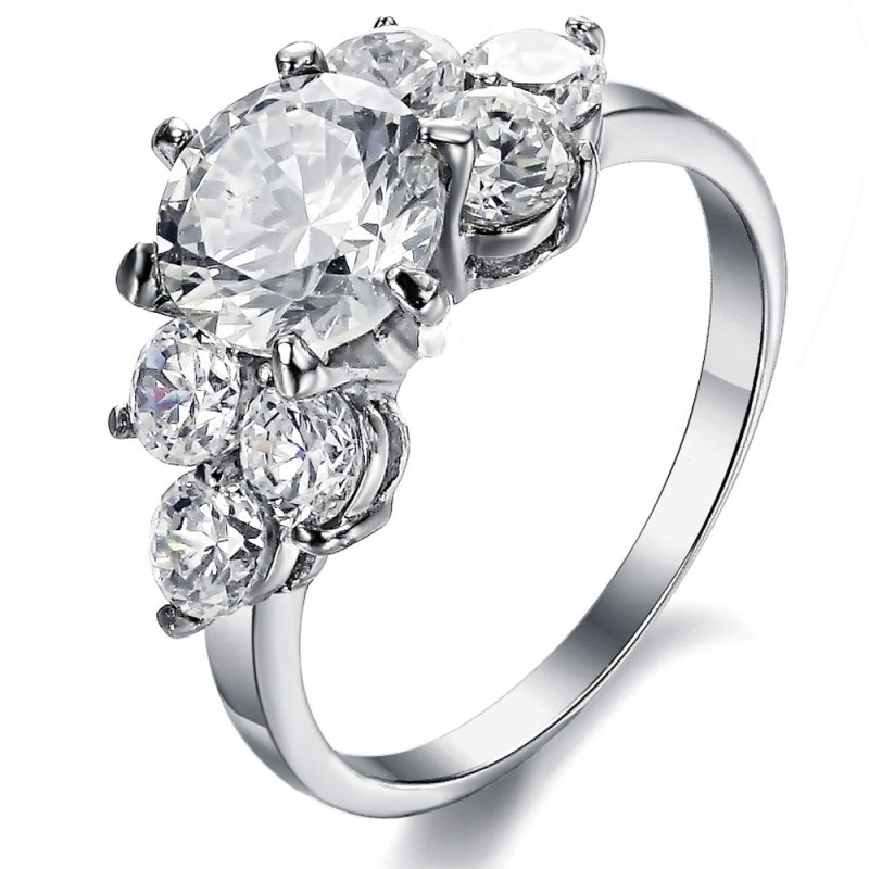 Hoogwaardige Titanium Ring Met Strass Hoogwaardige Titanium Ring Met Strass