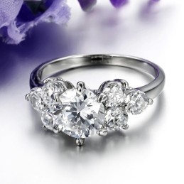 Hoogwaardige Titanium Ring Met Strass