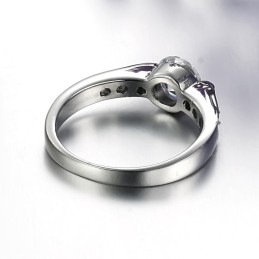 Stabiele Kwaliteit Vrouwelijke Titanium Ring Met Strass