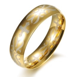 Superieure Kwaliteit Mannelijke Gouden Titanium Ring