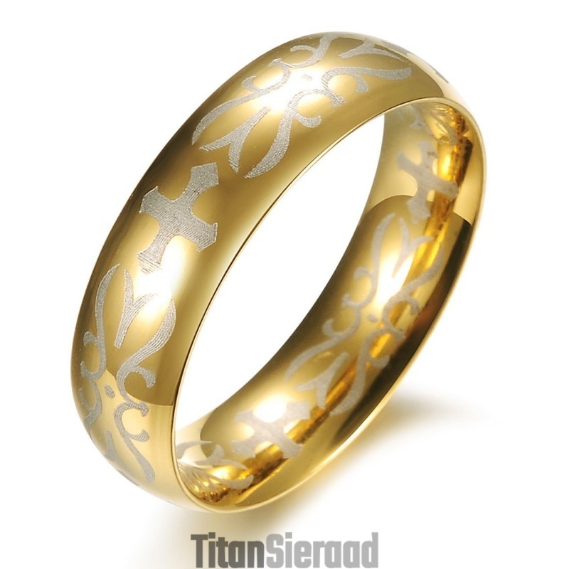 Superieure Kwaliteit Mannelijke Gouden Titanium Ring