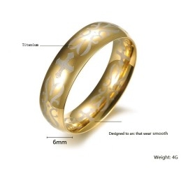 Superieure Kwaliteit Mannelijke Gouden Titanium Ring