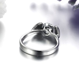 Stabiele Kwaliteit Vrouwelijke Titanium Ring Met Strass