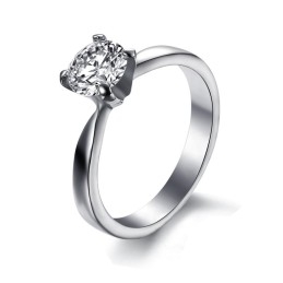 Betrouwbare Vrouwelijke Titanium Ring Met Strass