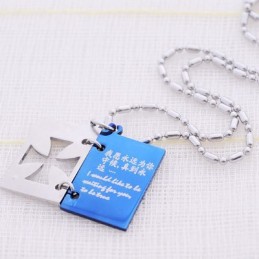 Romantische Liefdesbrief Titanium Kruis Ketting Hanger