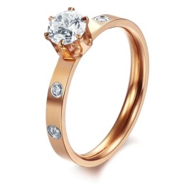 Kwaliteit En Kwantiteit Gegarandeerde Vrouwelijke Titanium Ring Met Strass