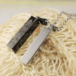 Mode Kubusvormige Titanium Koppels Ketting Hanger
