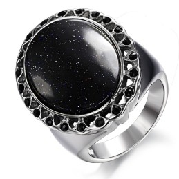 Compleet In Specificaties Overdrijf Kwartsiet-Titanium Ring