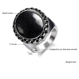 Compleet In Specificaties Overdrijf Kwartsiet-Titanium Ring