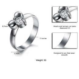 Bekend Om Zijn Hoogwaardige Dames Titanium Ring Met Strass