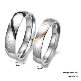Betrouwbare Kwaliteit Sweetheart Titanium Ring Voor Geliefden