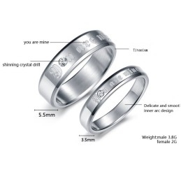 Stabiele Kwaliteit, Prachtige Titanium Ring Voor Geliefden
