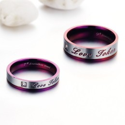 Paarse Titanium Ring Van Superieure Kwaliteit Voor Geliefden