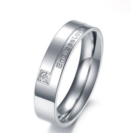 Kwaliteit En Kwantiteit Gegarandeerd: Eindeloze Liefde Titanium Ring Voor Geliefden