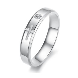 Stabiele Kwaliteit Kruis Titanium Ring Voor Geliefden