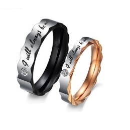 Betrouwbare Titanium Ring Voor Geliefden Met Strass