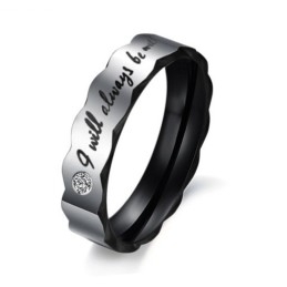 Betrouwbare Titanium Ring Voor Geliefden Met Strass