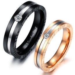 Betrouwbare Titanium Ring Van Hoge Kwaliteit Voor Geliefden Met Strass