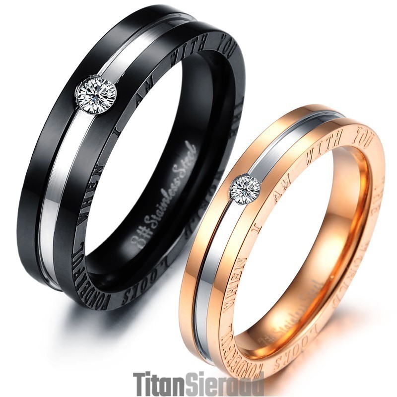 Betrouwbare Titanium Ring Van Hoge Kwaliteit Voor Geliefden Met Strass