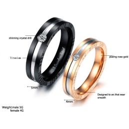 Betrouwbare Titanium Ring Van Hoge Kwaliteit Voor Geliefden Met Strass