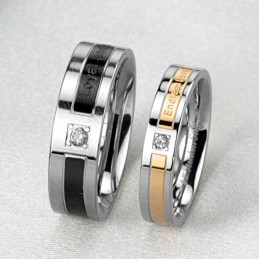 De Koning Van De Hoeveelheid Titanium Ring Voor Geliefden Met Diamant