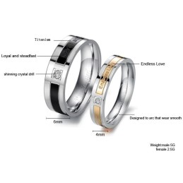 De Koning Van De Hoeveelheid Titanium Ring Voor Geliefden Met Diamant