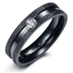 Betrouwbare Kwaliteit Parelzand Titanium Ring Voor Geliefden