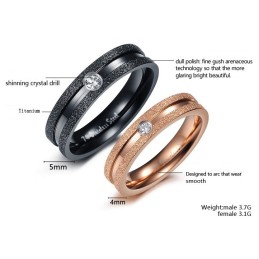 Betrouwbare Kwaliteit Parelzand Titanium Ring Voor Geliefden