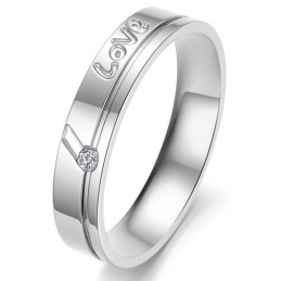Wereldwijd Bekende Gelaagde Titanium Ring Voor Geliefden Met Strass