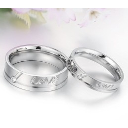 Wereldwijd Bekende Gelaagde Titanium Ring Voor Geliefden Met Strass