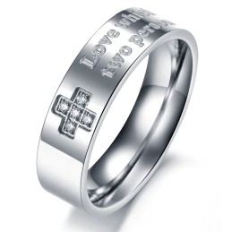 Goed Verkopende Titanium Ring Voor Geliefden Met Strass Over De Hele Wereld