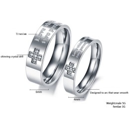 Goed Verkopende Titanium Ring Voor Geliefden Met Strass Over De Hele Wereld