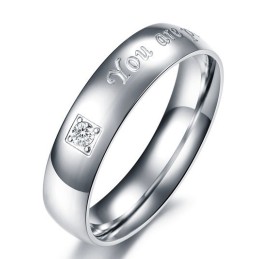 Kwaliteit En Kwantiteit Gegarandeerde Titanium Ring Voor Geliefden Met Strass