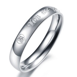 Kwaliteit En Kwantiteit Gegarandeerde Titanium Ring Voor Geliefden Met Strass