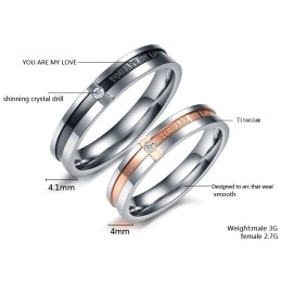 Om Te Genieten Van Een Hoge Reputatie In Binnen- En Buitenland: Titanium Ring Voor Geliefden