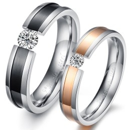 Betrouwbare Titanium Ring Voor Geliefden Met Strass