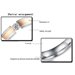 Betrouwbare Titanium Ring Voor Geliefden Met Strass