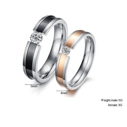 Betrouwbare Titanium Ring Voor Geliefden Met Strass