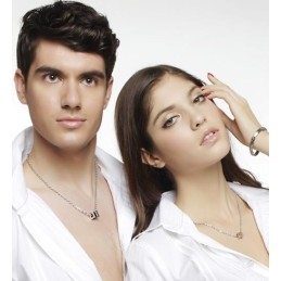 Mode Liefde Voor Altijd Titanium Ketting Hanger (Zwart)