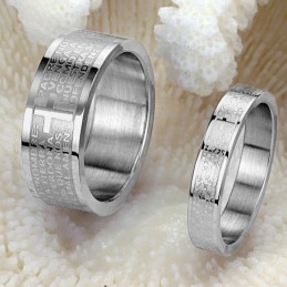 Uitstekende Kwaliteit Engelse Bijbel Titanium Ring Voor Geliefden