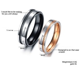 Om Te Genieten Van Een Hoge Reputatie In Binnen- En Buitenland: Een Raster Titanium Ring Voor Geliefden